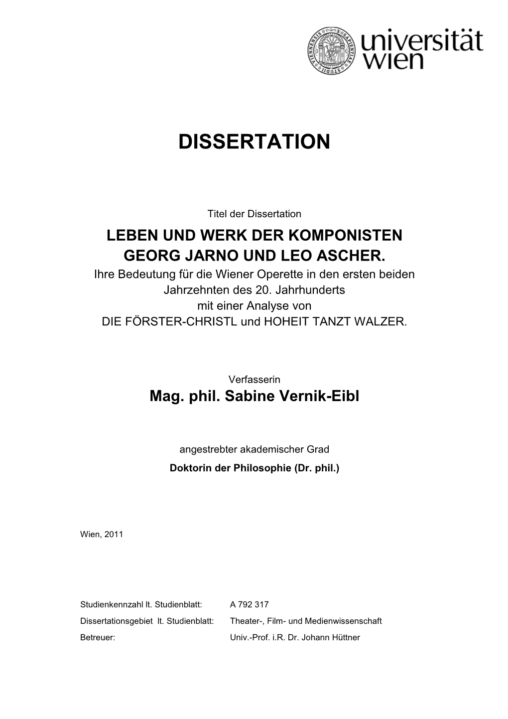 Dissertation