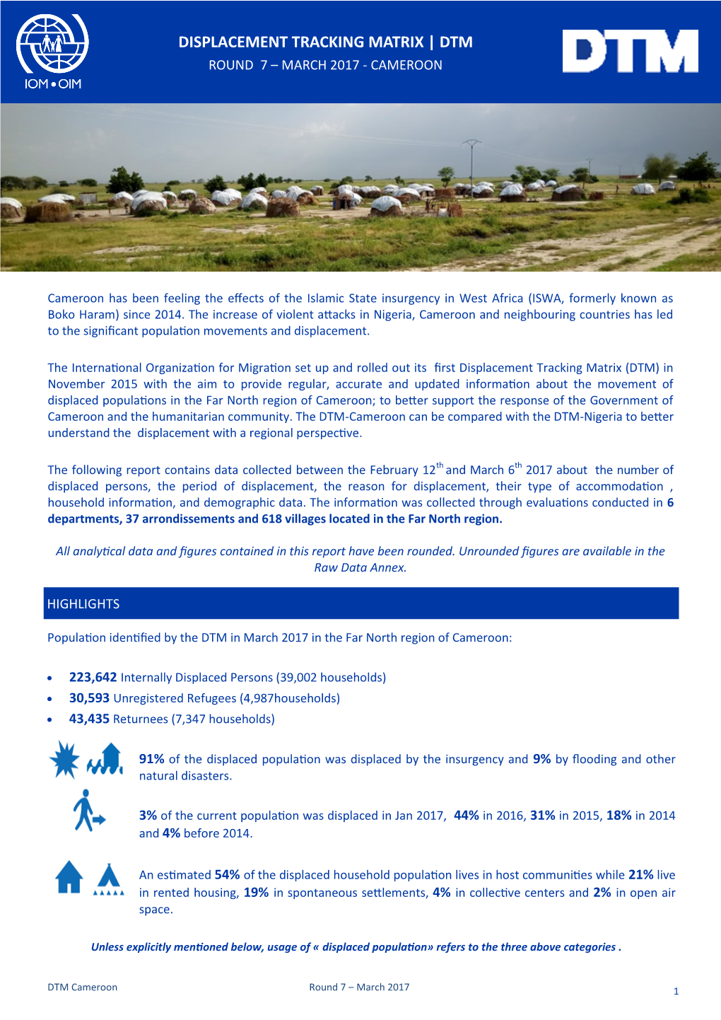 Displacement Tracking Matrix | Dtm Round 7 – March 2017 - Cameroon