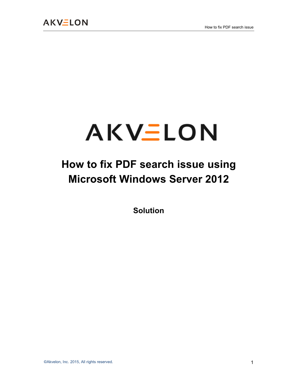 How to Fix PDF Search Issue Using Microsoft Windows Server 2012