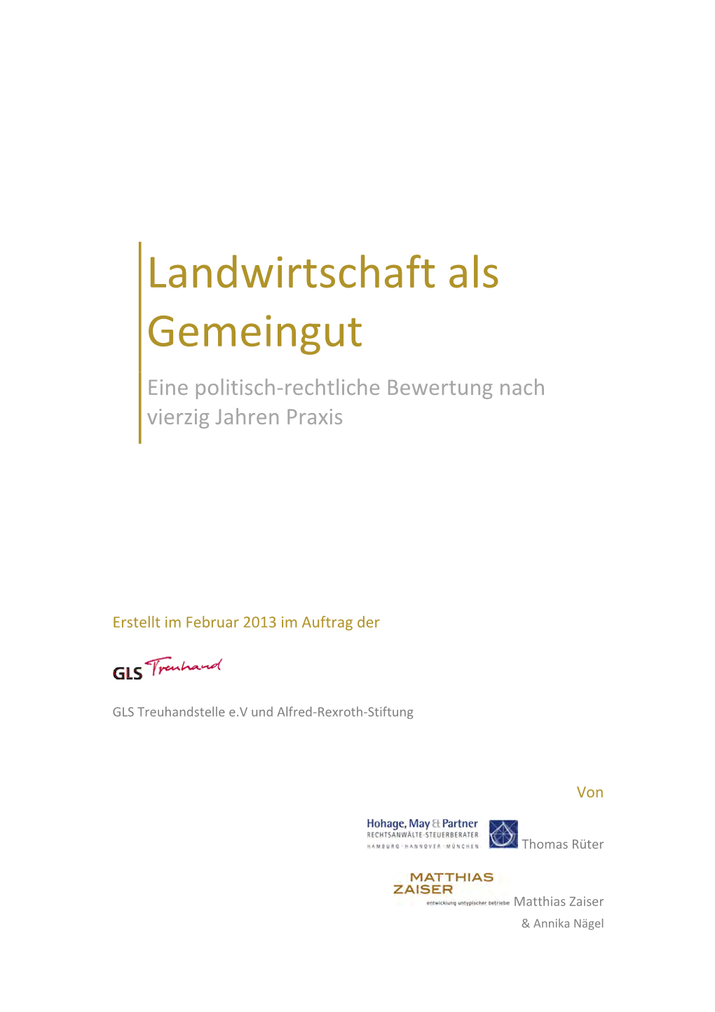 Landwirtschaft Als Gemeingut