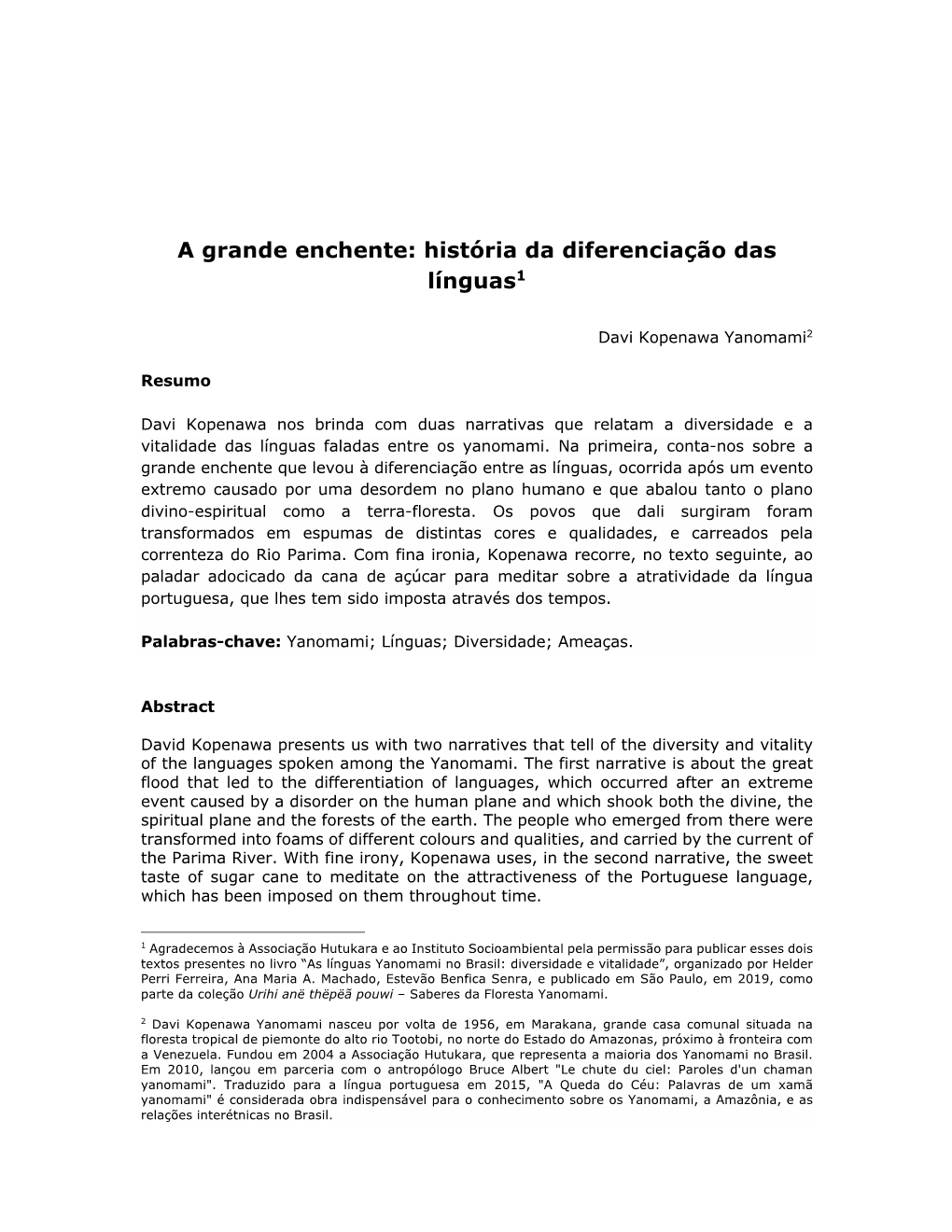 História Da Diferenciação Das Línguas1