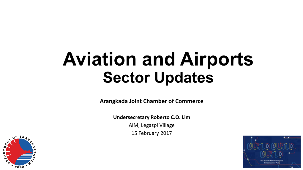 Aviation and Airports Sector Updates
