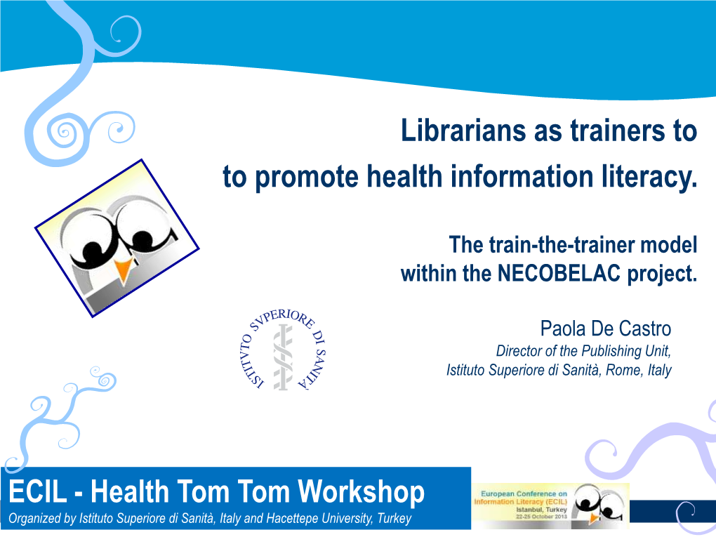 Librarians As Trainers to Promote Health Information