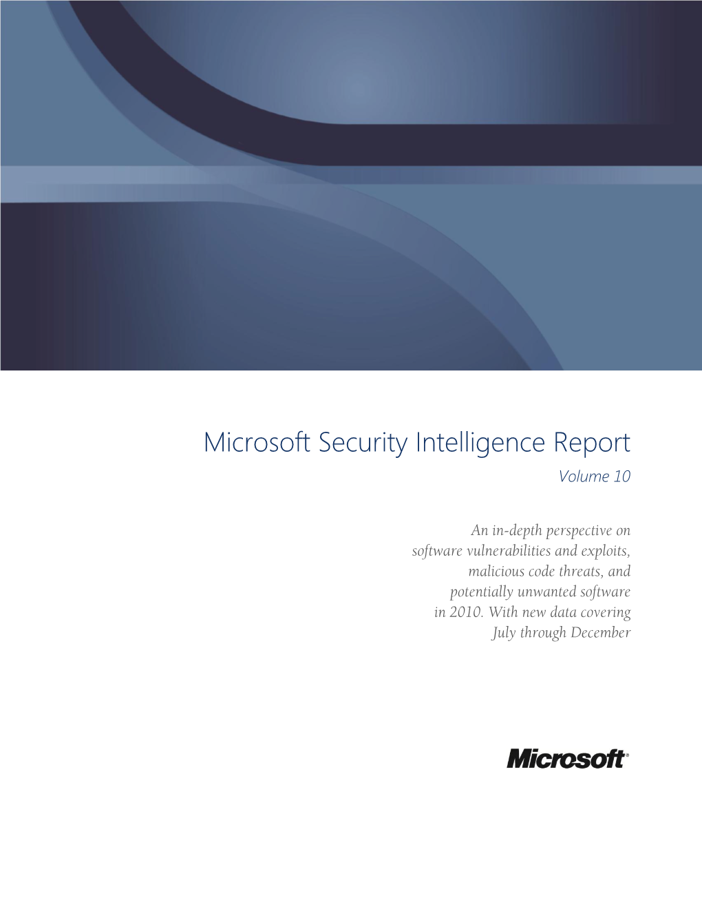 Microsoft Security Intelligence Report 2010