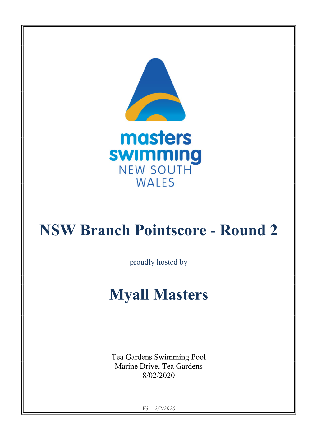 NSW Branch Pointscore - Round 2