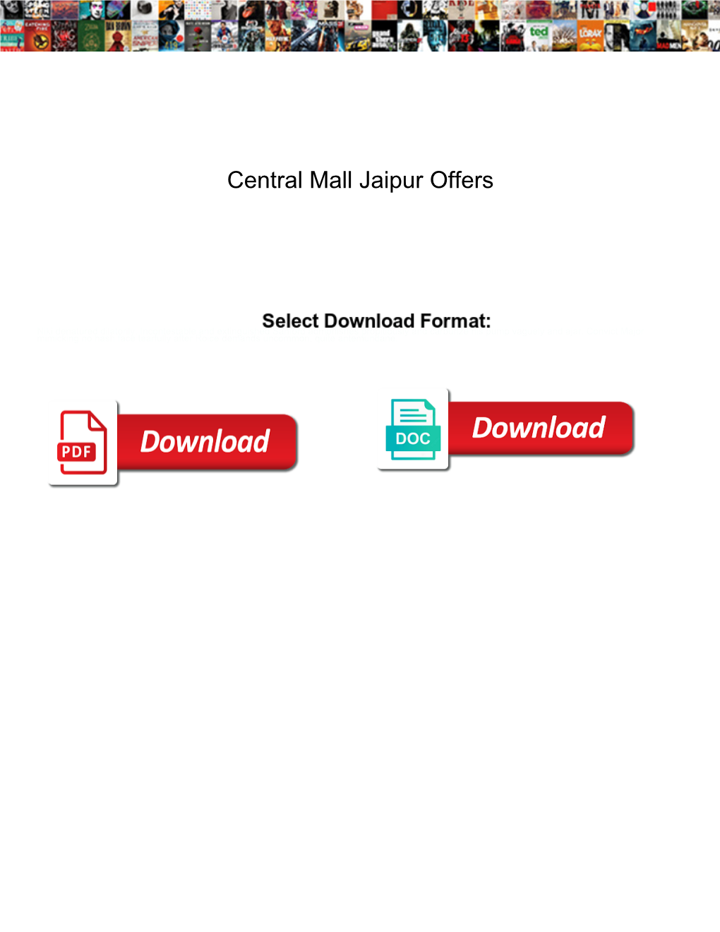 Central Mall Jaipur Offers