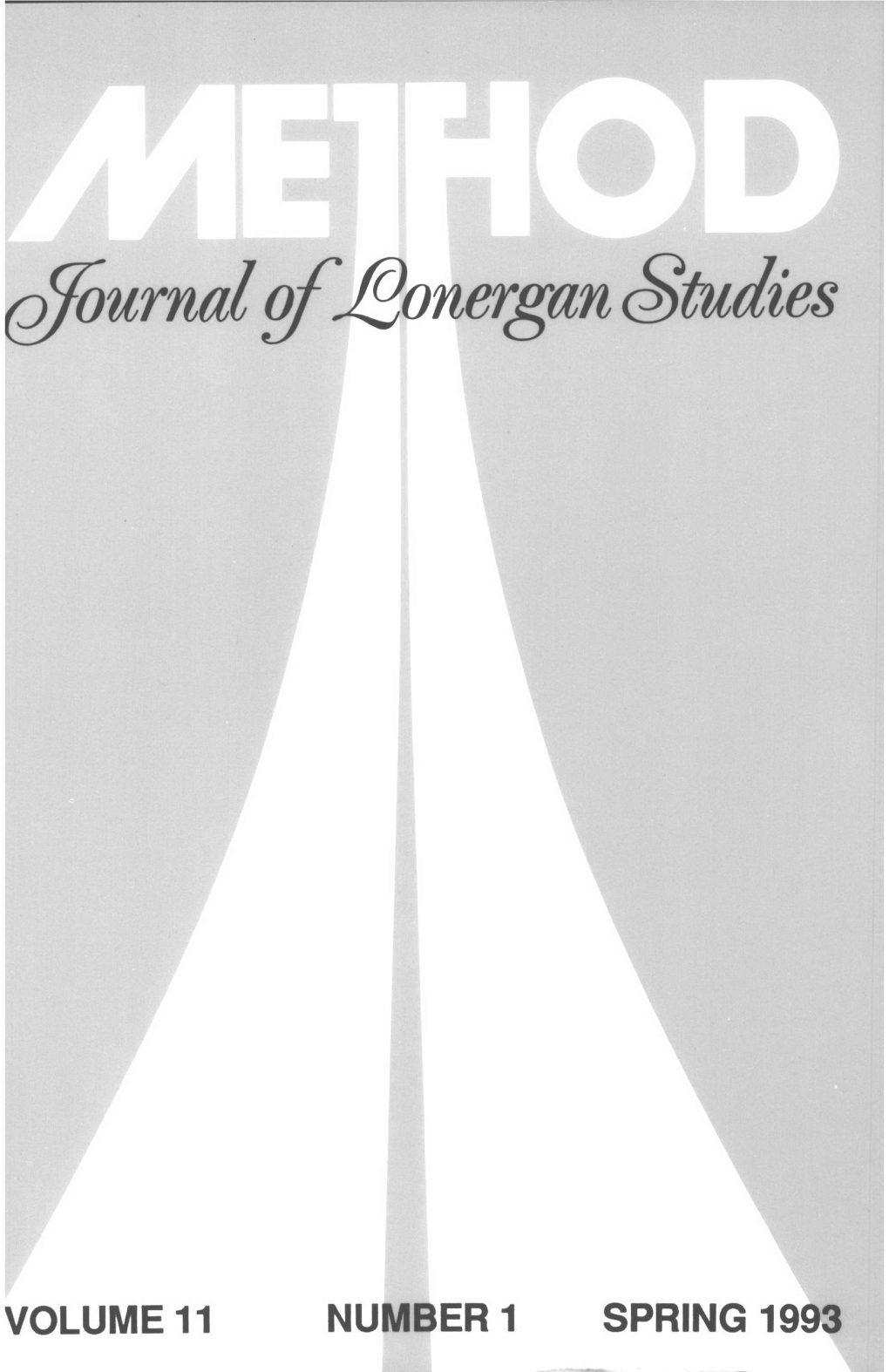 Method: Journal of Lonergan Studies, Vol. 11, No. 1