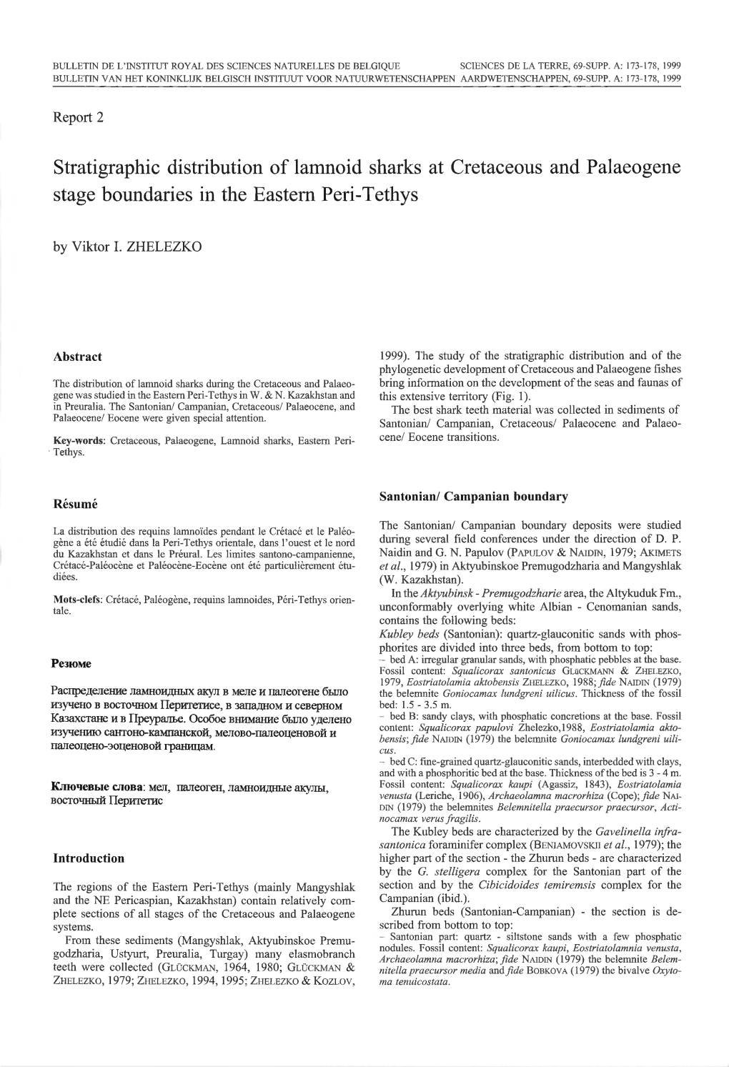 At Cretaceous and Palaeogene Stage Boundaries in the Eastern Peri-Tethys by Viktor I