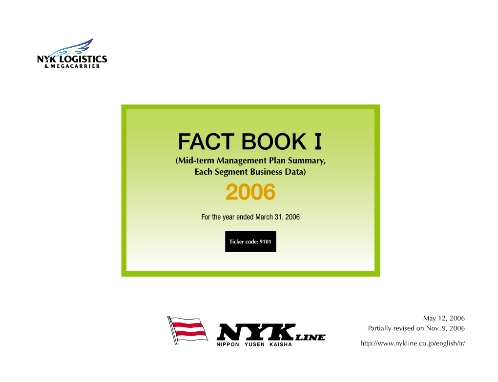 FACT BOOK [I] (Mid-Term Management Plan Summary, Each