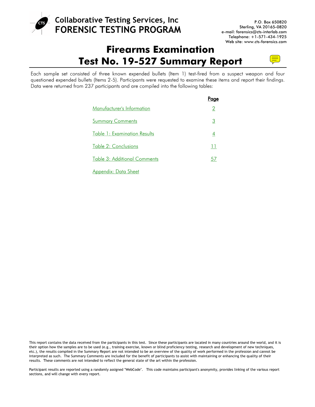 19-527 Firearms Examination