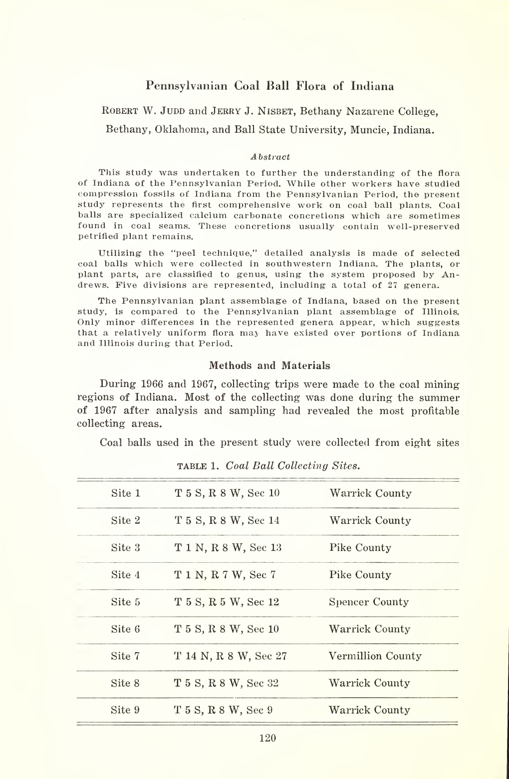 Proceedings of the Indiana Academy of Science