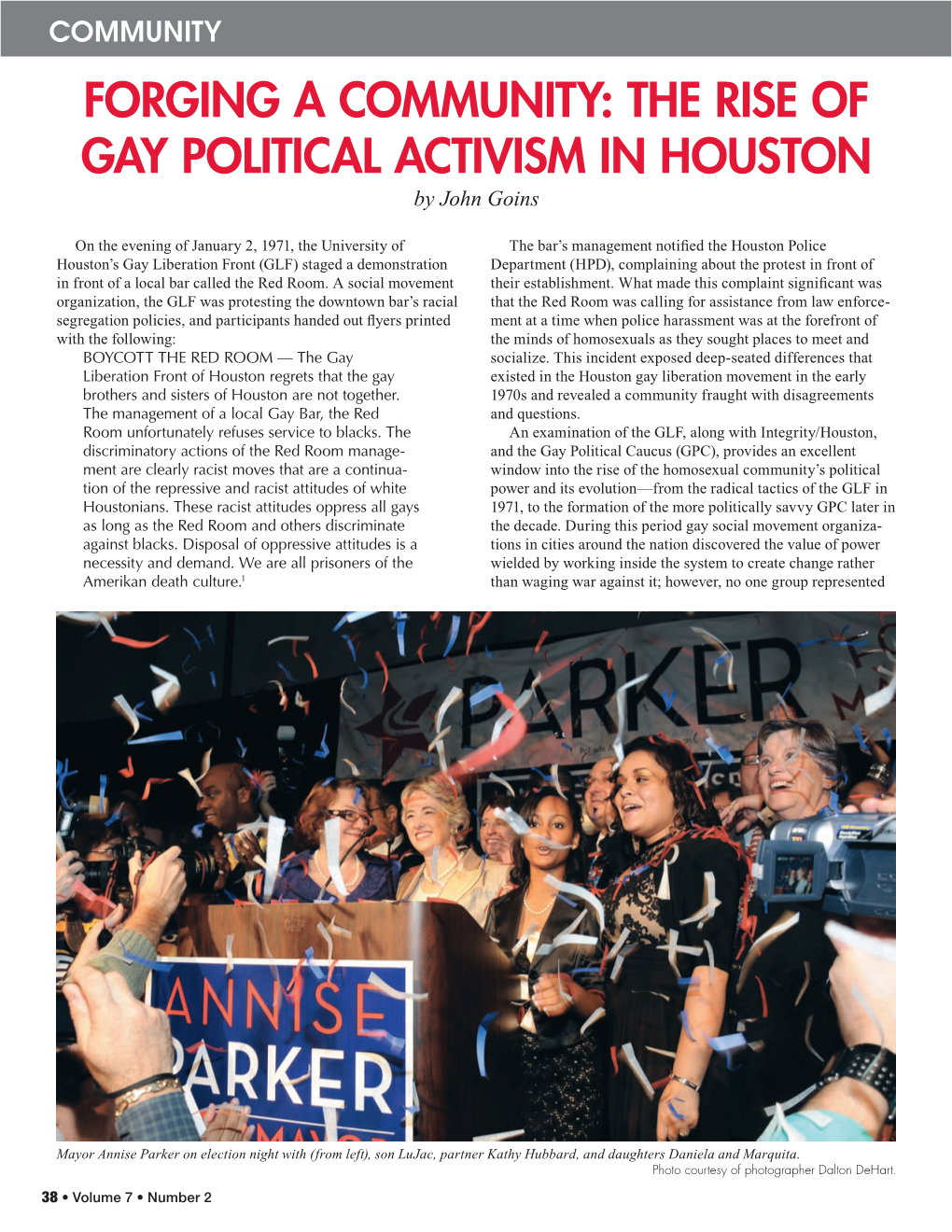 The Rise of Gay Political Activism in Houston by John Goins