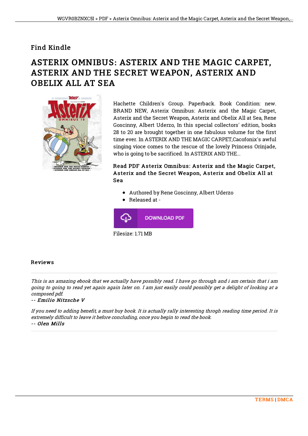 Download PDF \\ Asterix Omnibus: Asterix and the Magic Carpet