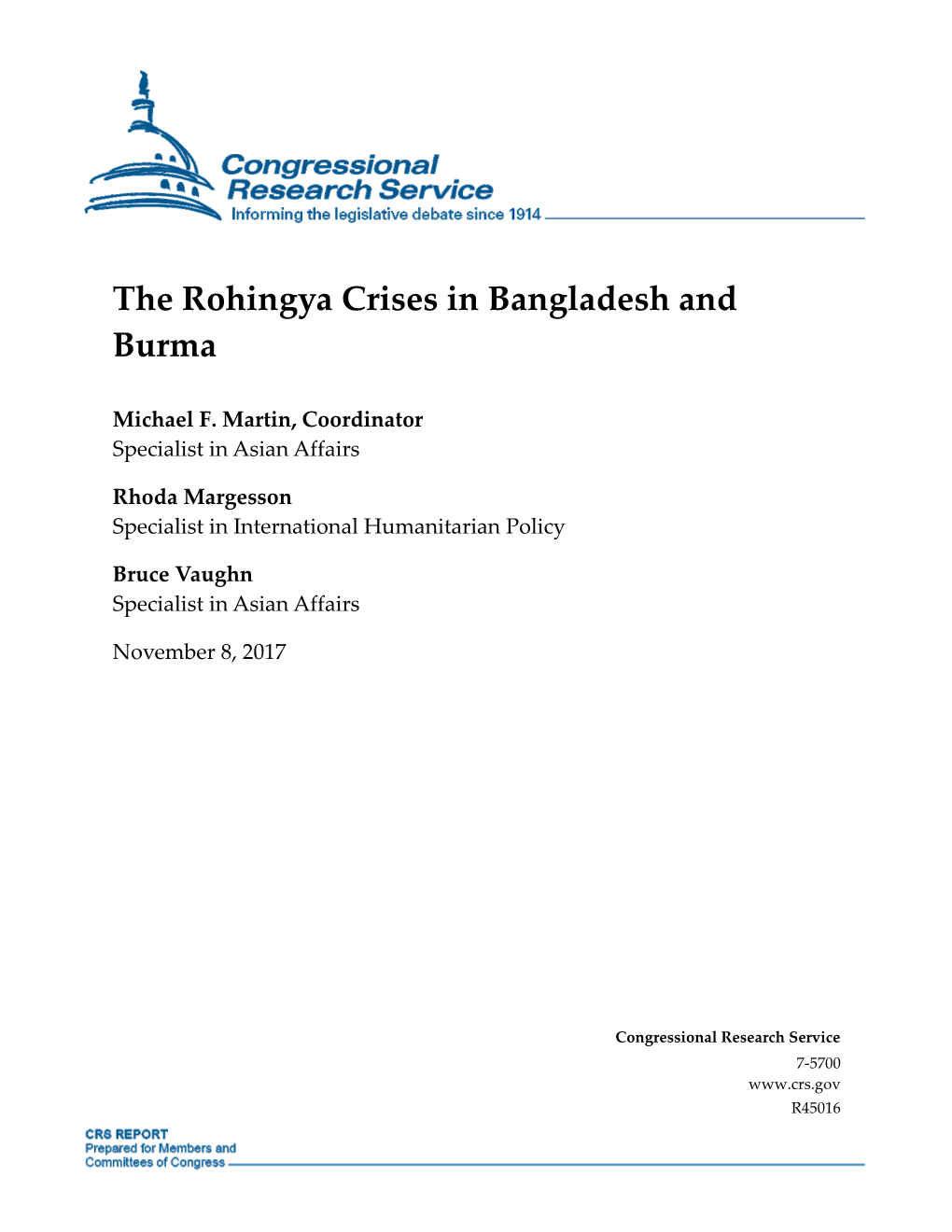 The Rohingya Crises in Bangladesh and Burma