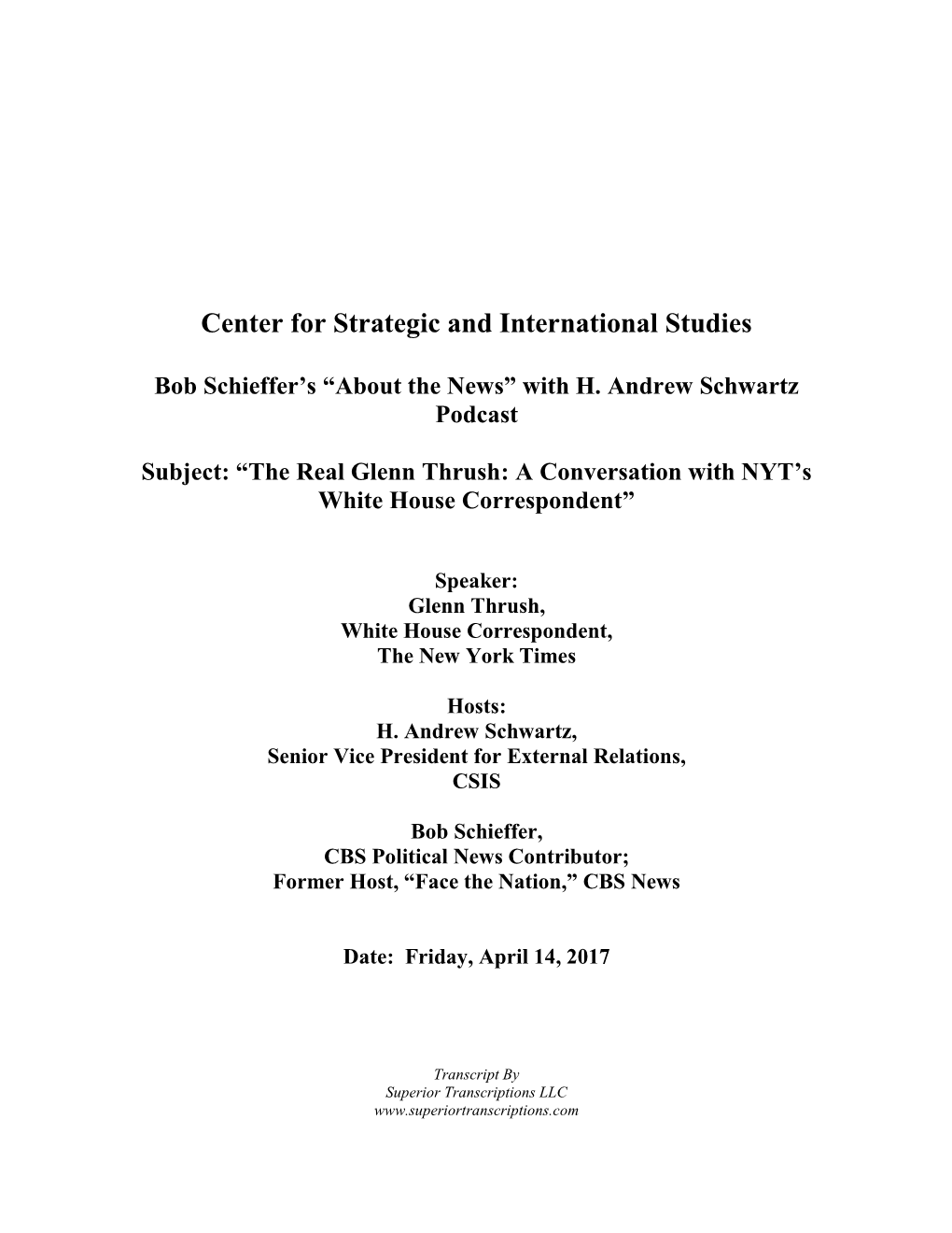 Center for Strategic and International Studies