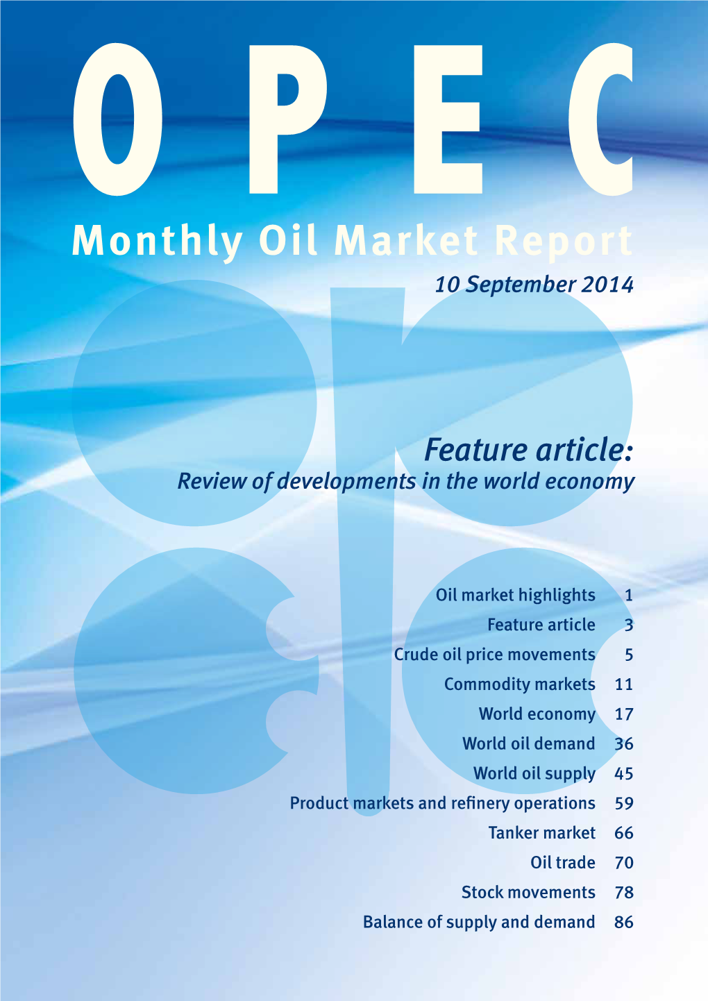 OPEC Monthly Oil Market Report 10 September 2014