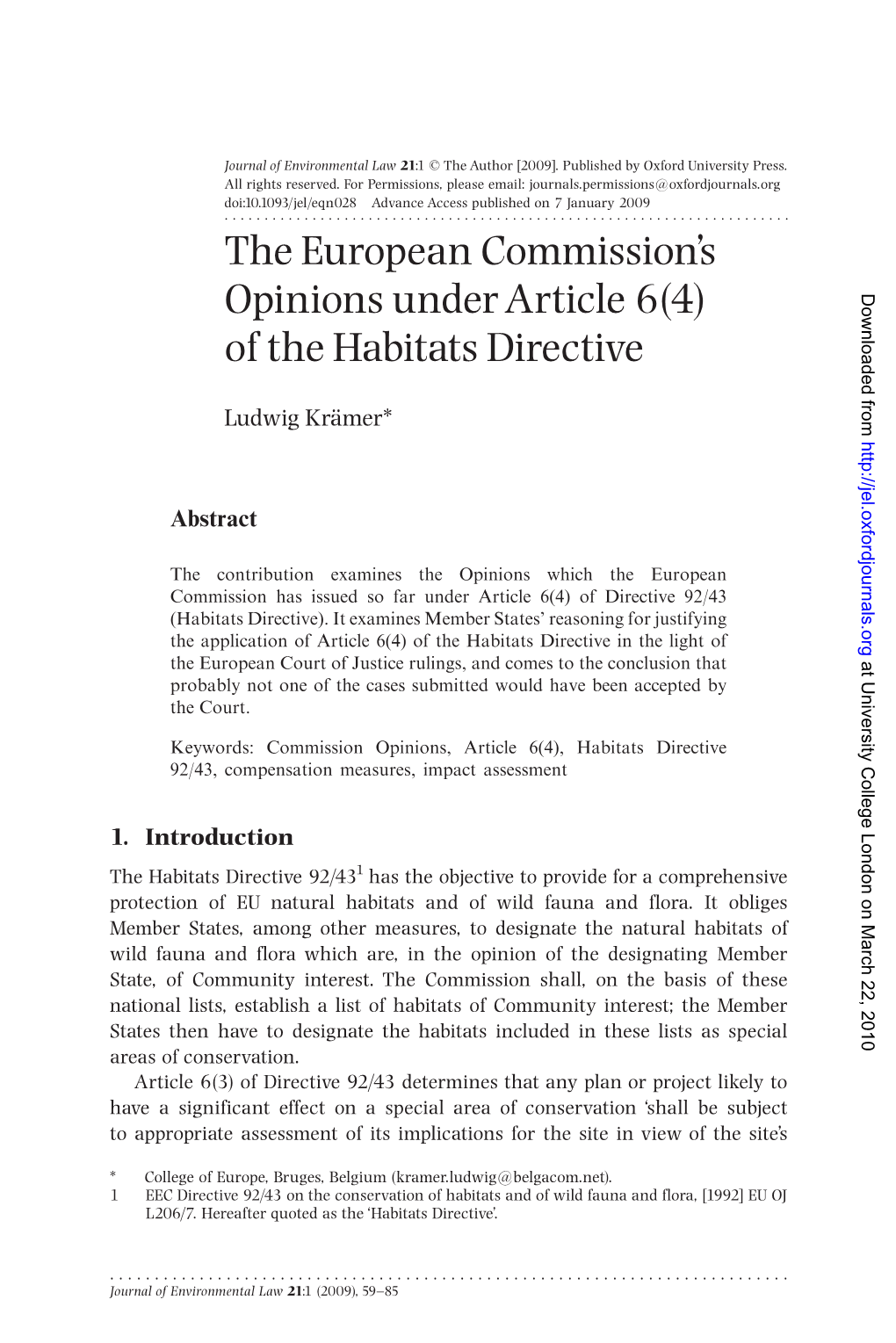 Of the Habitats Directive