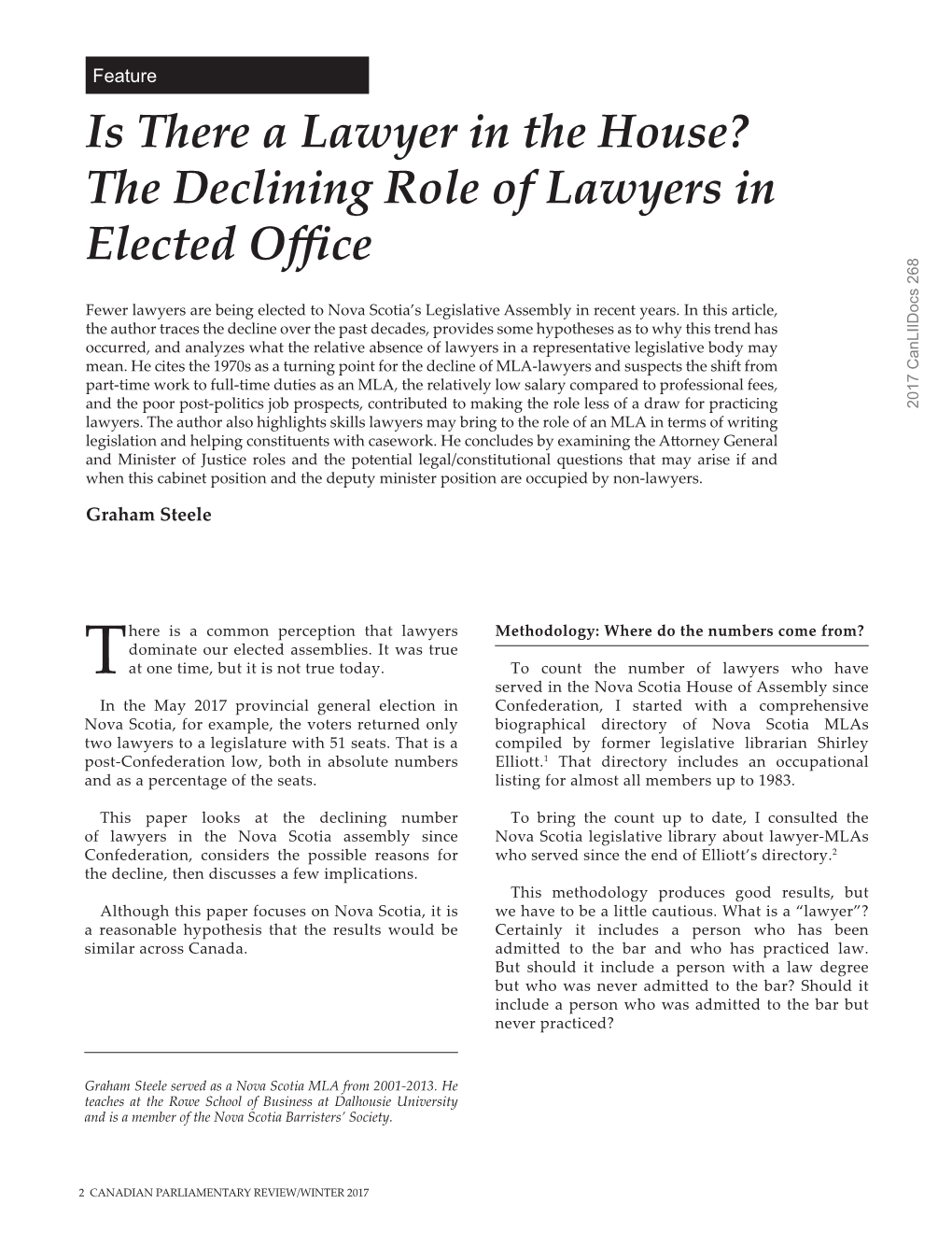 The Declining Role of Lawyers in Elected Office