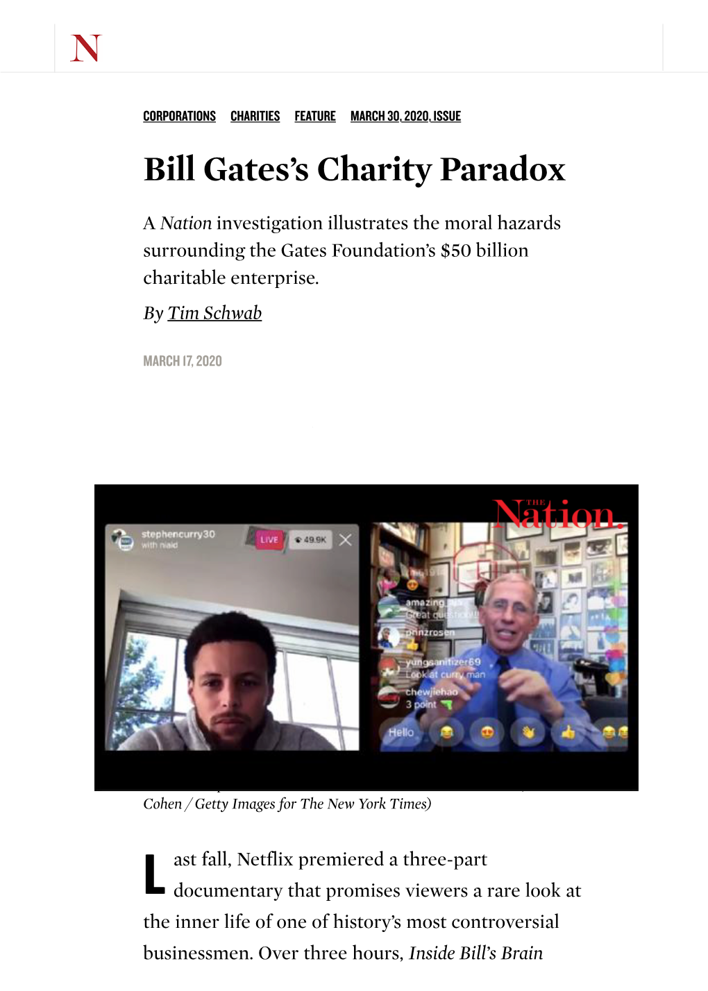 Bill Gates's Charity Paradox