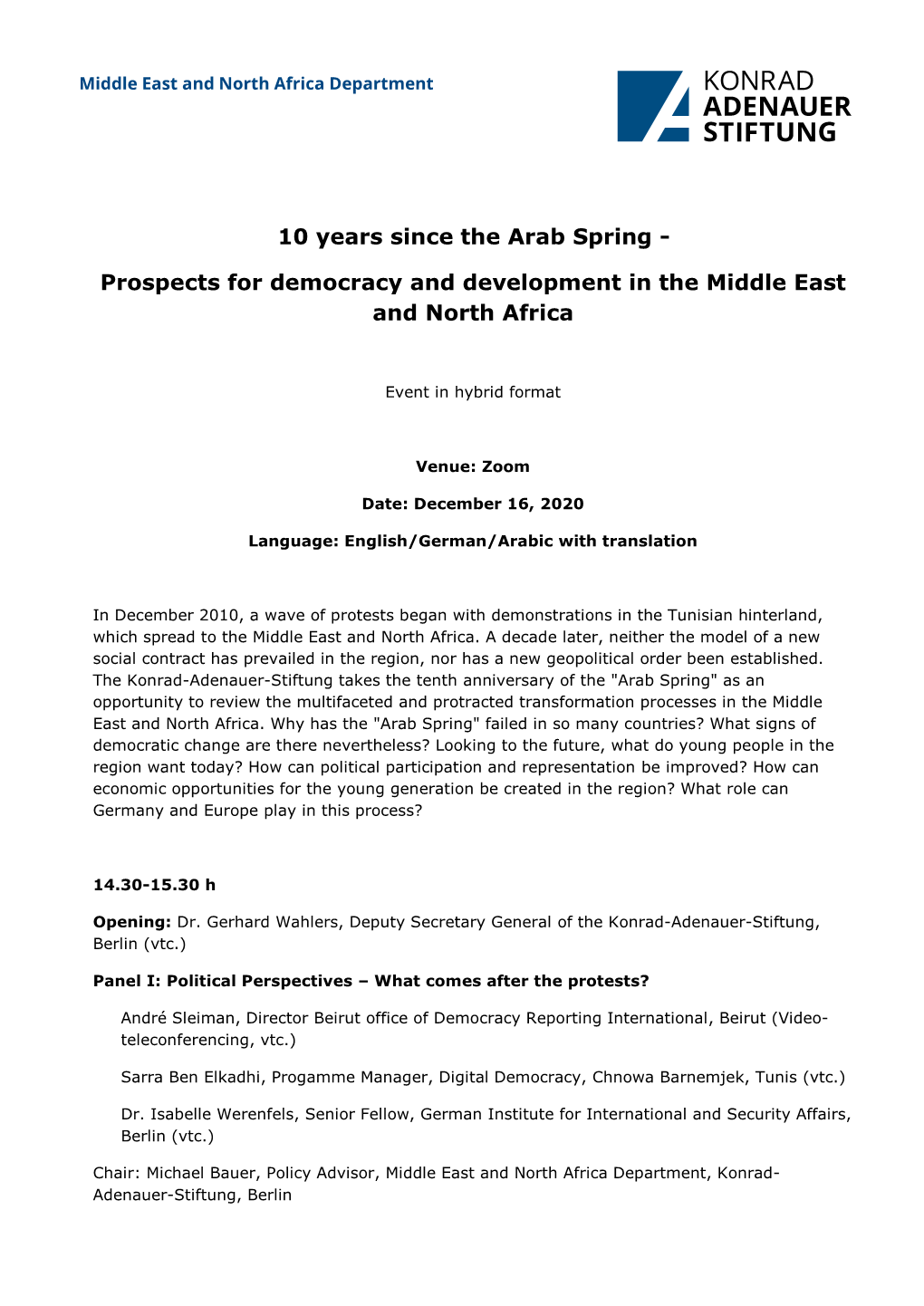 10 Years Since the Arab Spring
