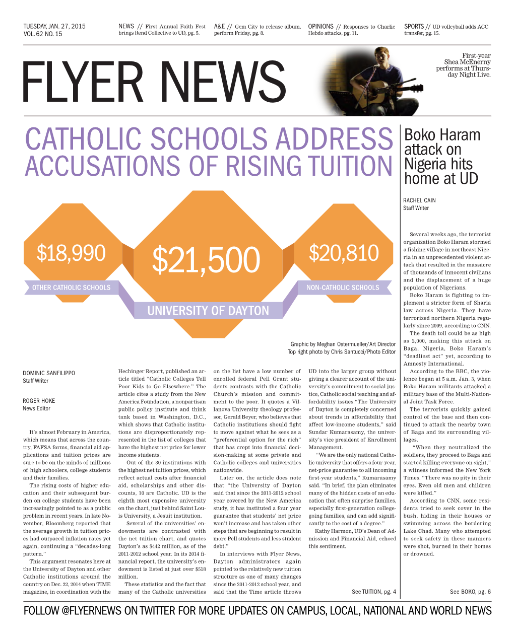 Flyer News, Vol. 62, No. 15