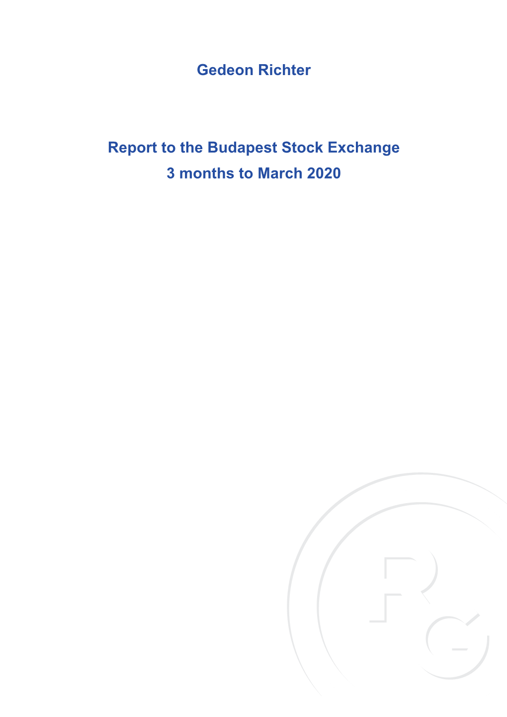 Gedeon Richter Report to the Budapest Stock Exchange 3