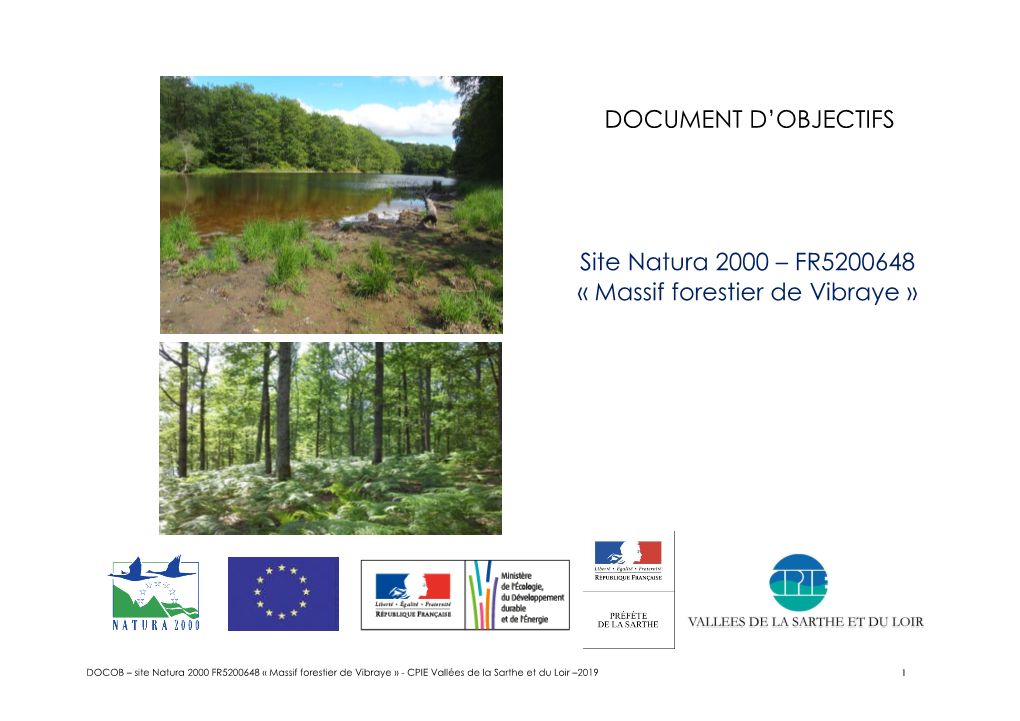 Site Natura 2000 – FR5200648 « Massif Forestier De Vibraye »