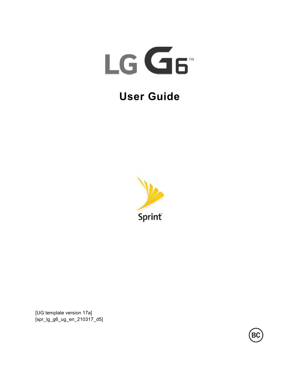 LG G6 Sprint LS993 Manual