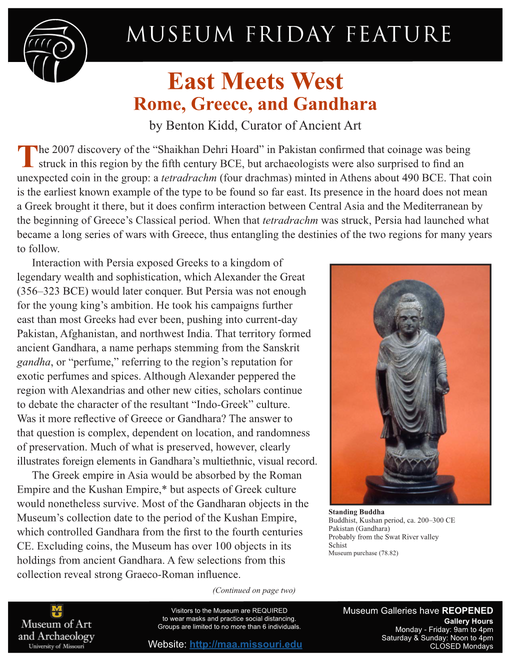 East Meets West: Rome, Greece, and Gandhara