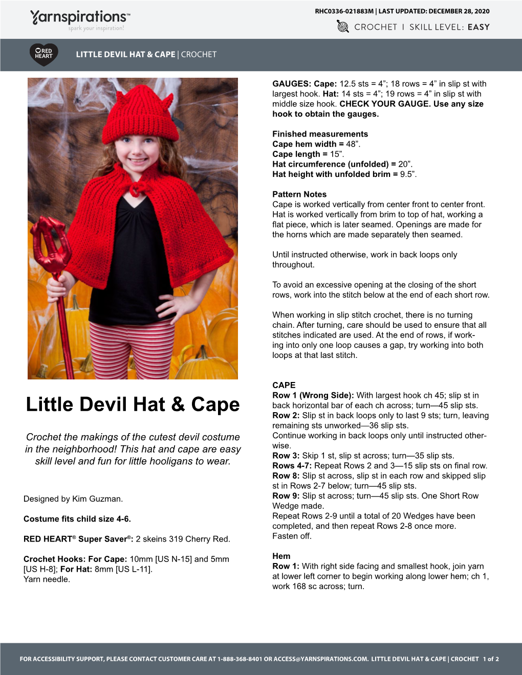 Little Devil Hat & Cape