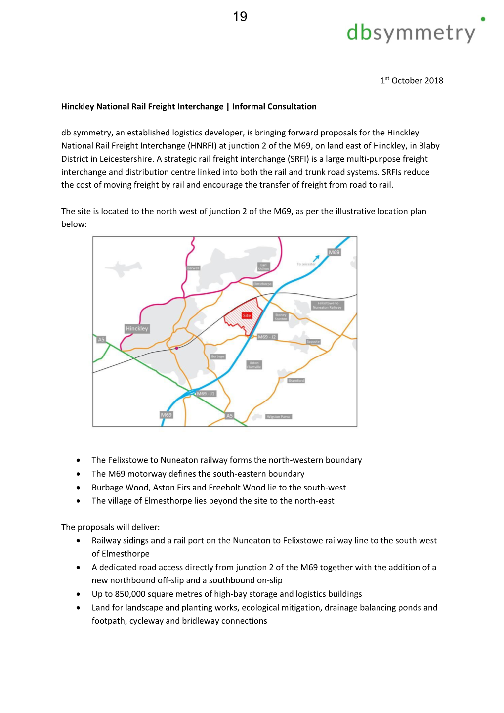 1St October 2018 Hinckley National Rail Freight Interchange