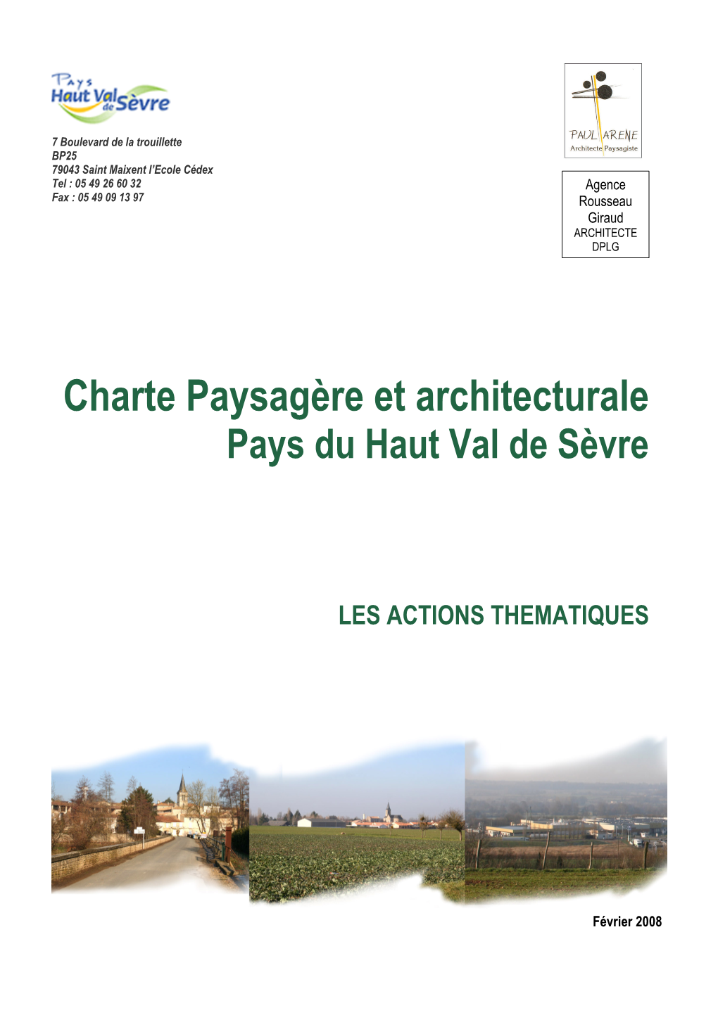 Charte Paysagère Et Architecturale Pays Du Haut Val De Sèvre