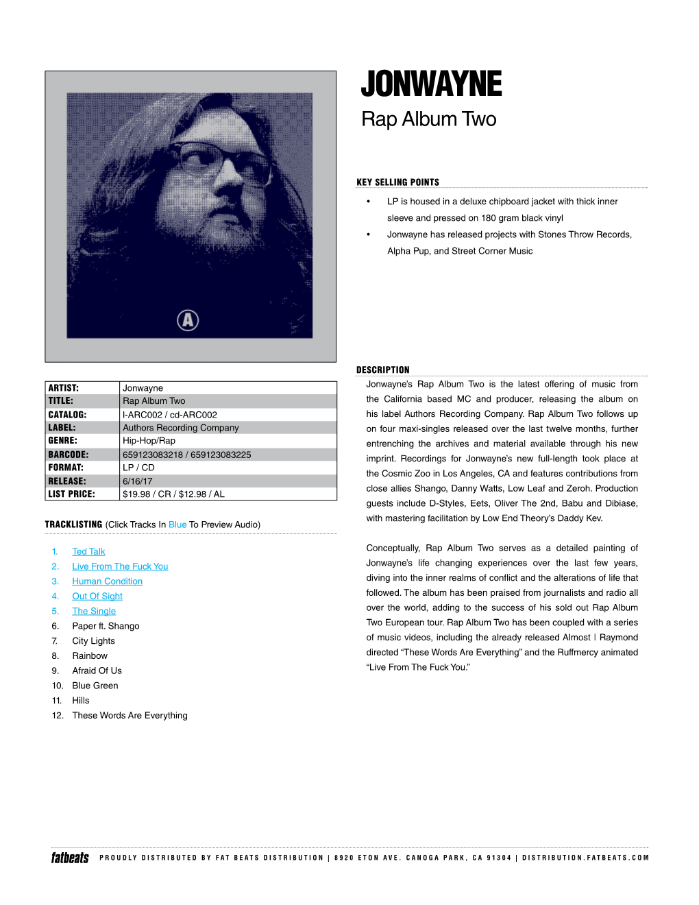 JONWAYNE Rap Album Two