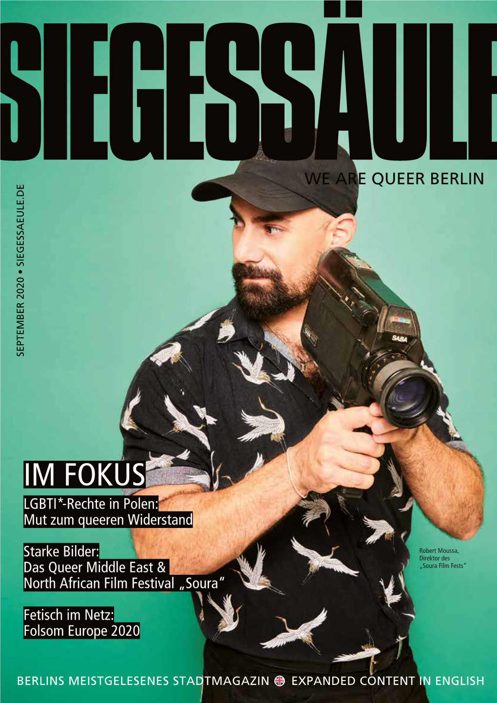 IM FOKUS SEPTEMBER 2020 • SIEGESSAEULE.DE -Rechte Inpolen: WE AREQUEERBERLIN „Soura Film Fests“ Direktor Des Robert Moussa, 20.08.20 18:34