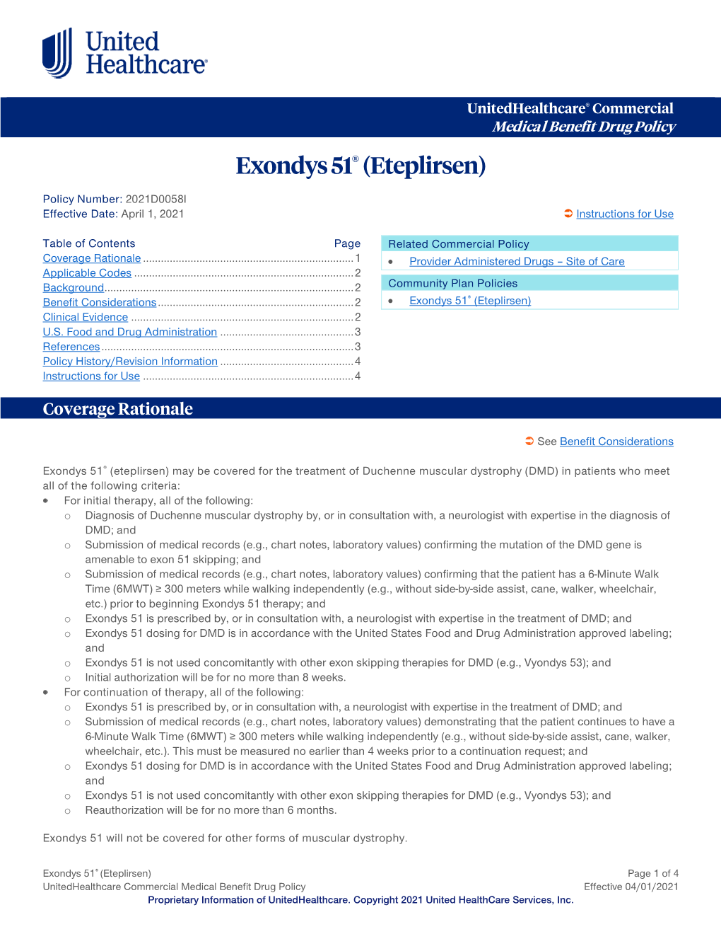 Exondys 51® (Eteplirsen)