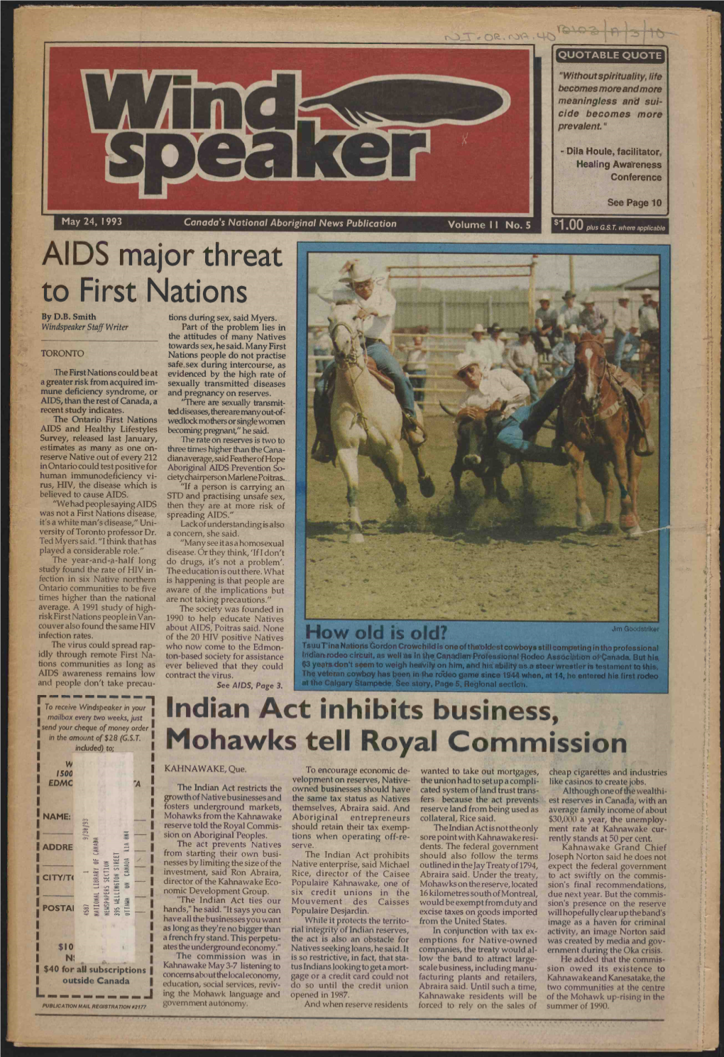 Windspeaker May 24, 1993