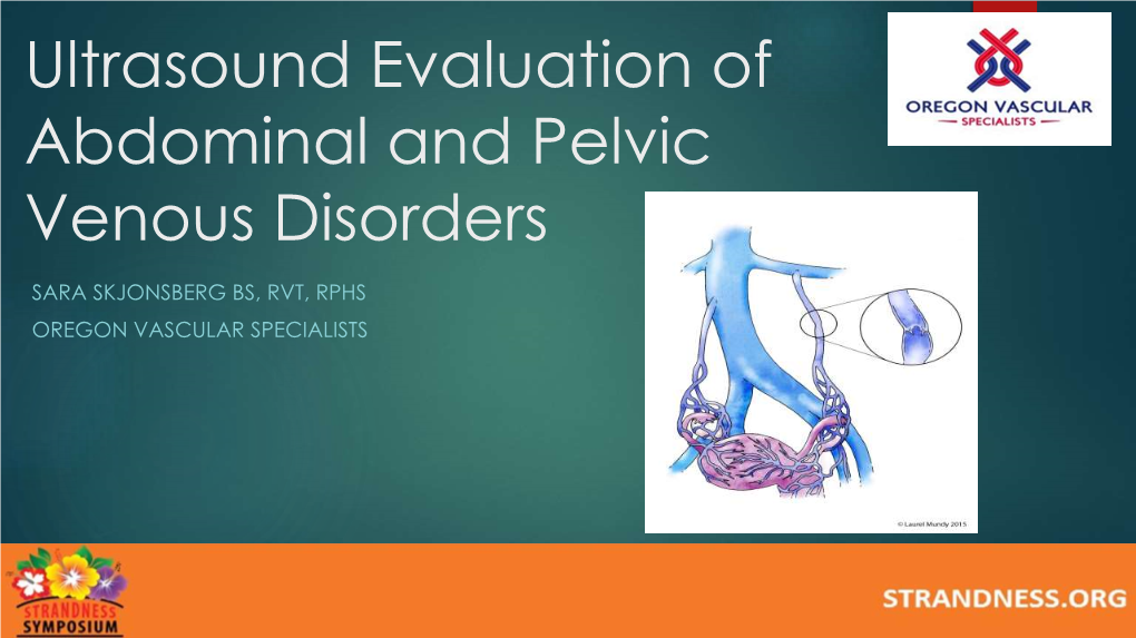 Ultrasound Evaluation of Abdominal and Pelvic Venous Disorders