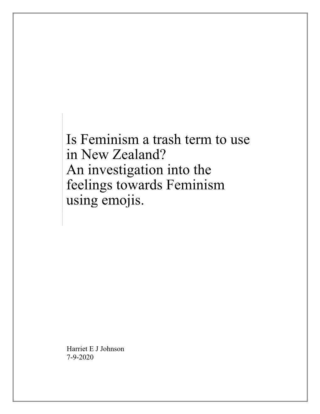 An Investigation Into the Feelings Towards Feminism Using Emojis