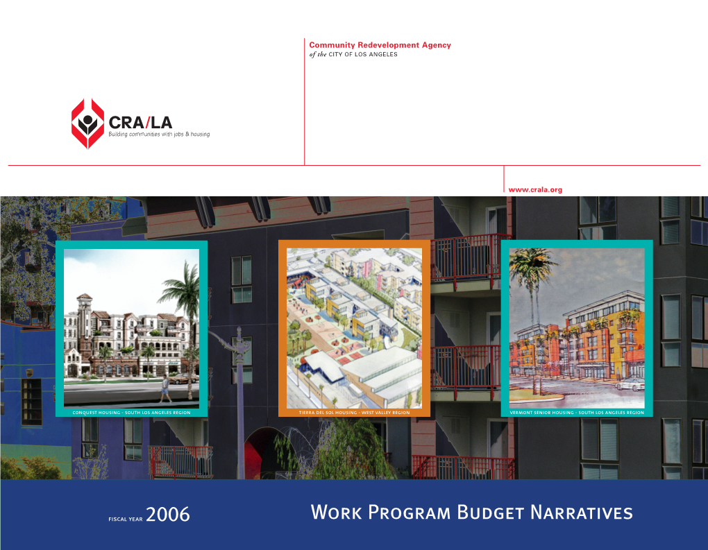 Work Program Budget Narratives 14