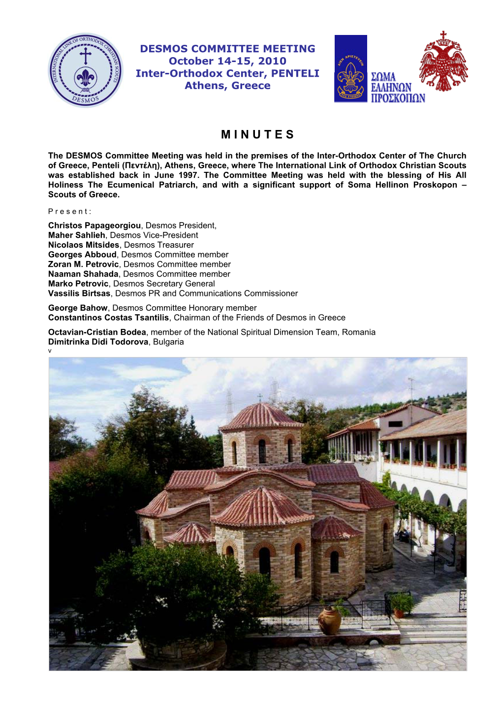 Desmos Committee Meeting-Monastery PENTELI