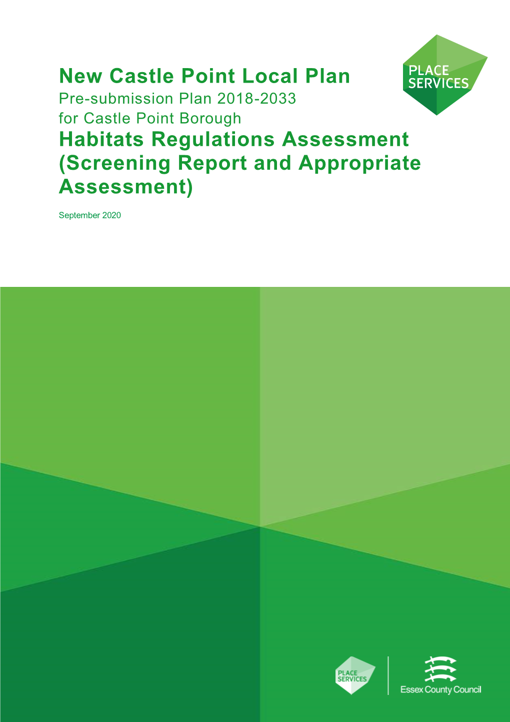 New Castle Point Local Plan Habitats Regulations Assessment