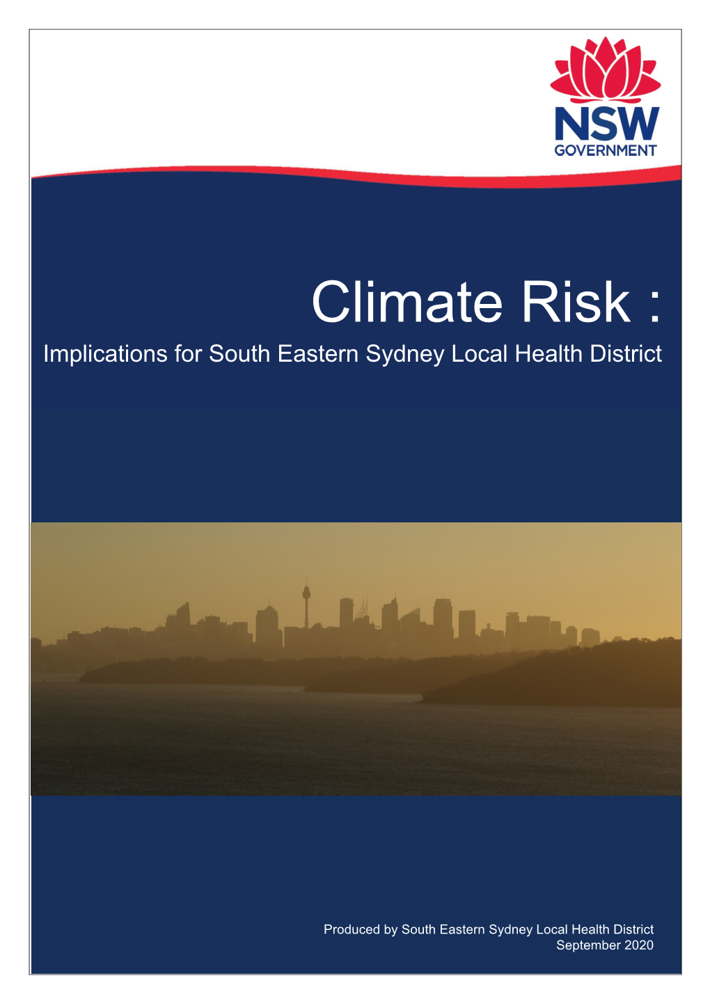 SESLHD Climate Risk Report September 2020