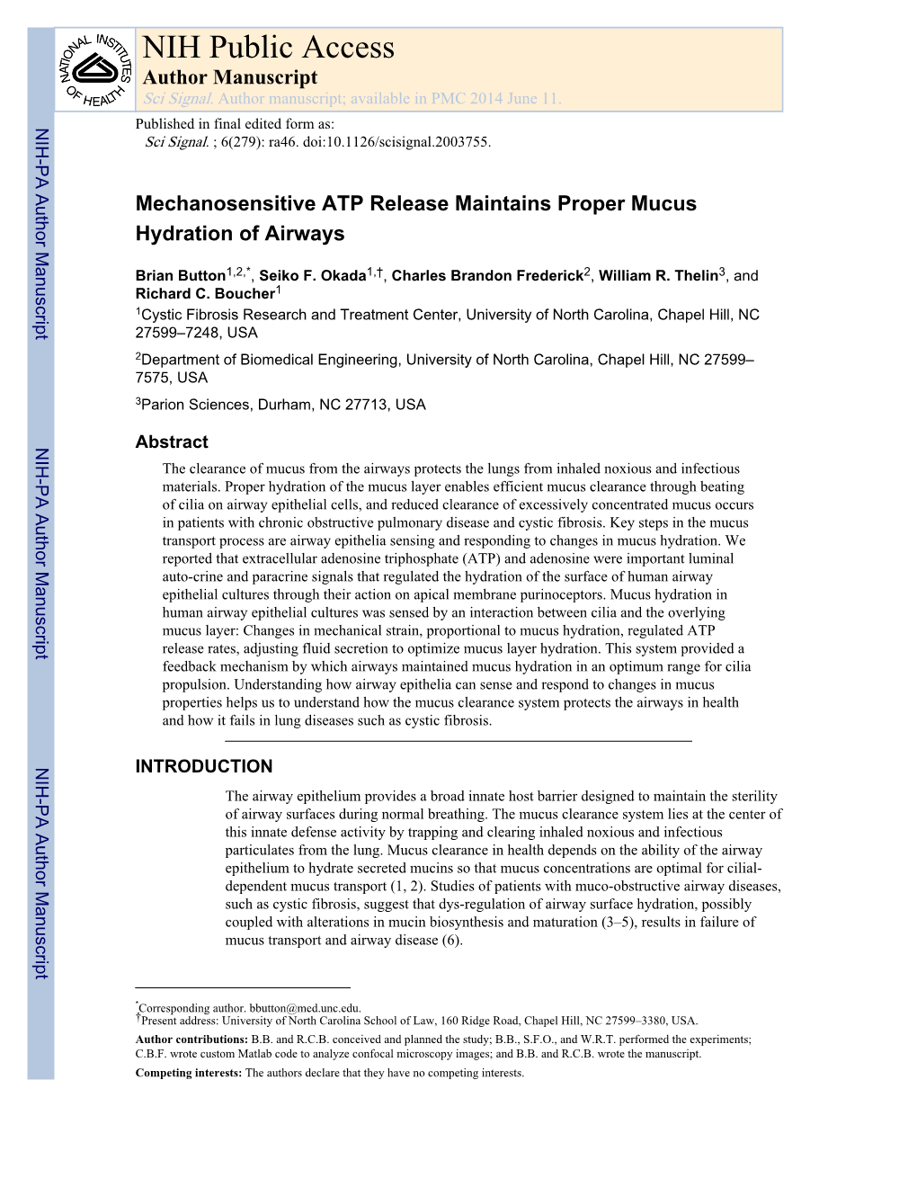 NIH Public Access Author Manuscript Sci Signal