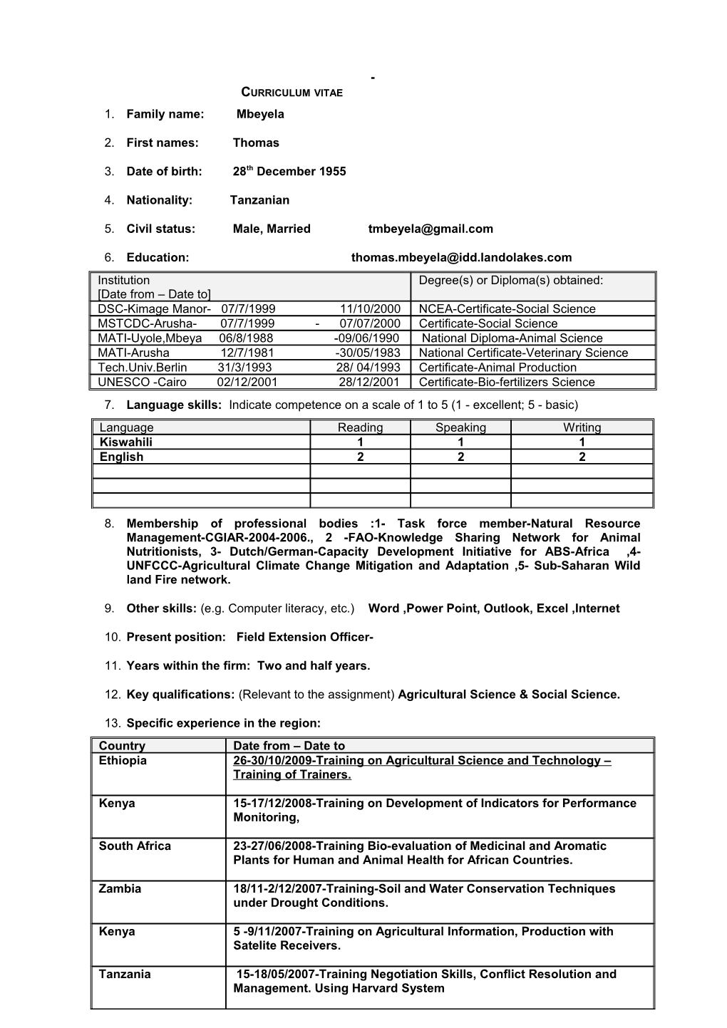 Curriculum Vitae s159