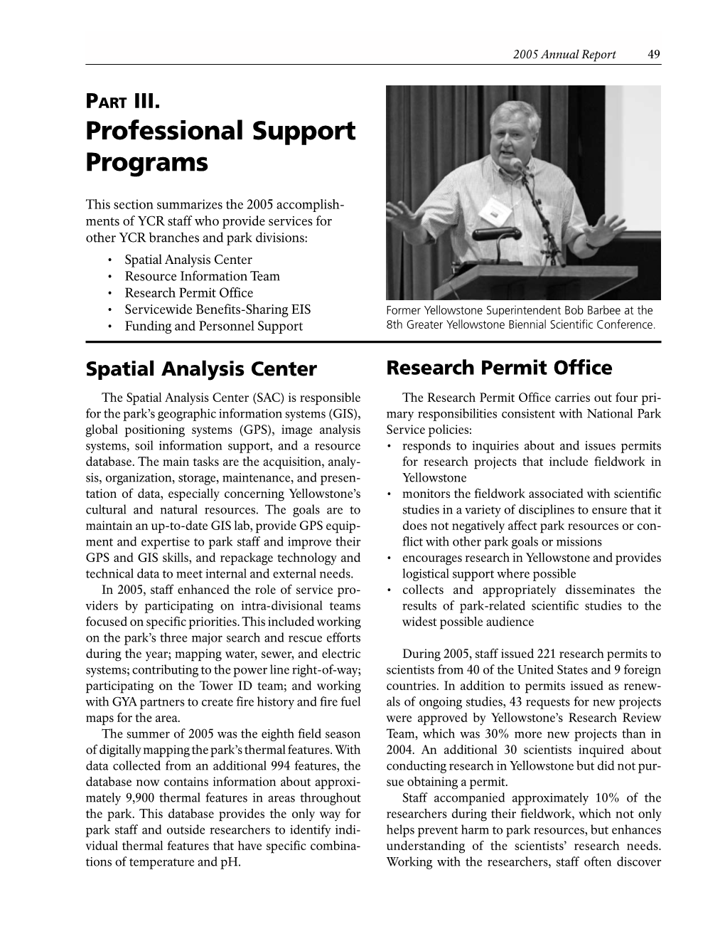 Professional Support Programs 2005 Annual Report 49