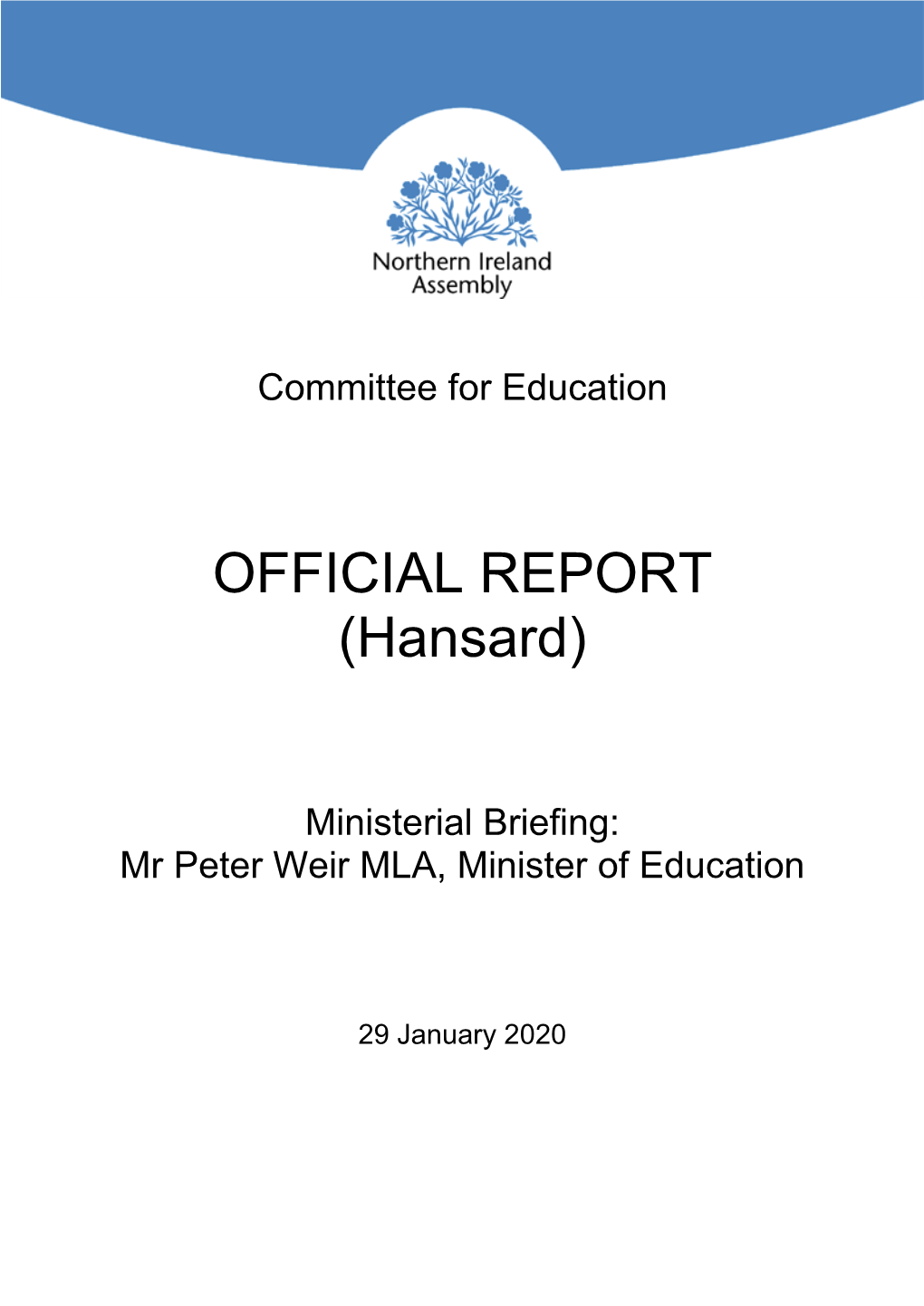 OFFICIAL REPORT (Hansard)