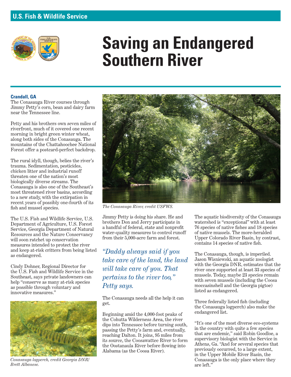 Saving an Endangered Southern River