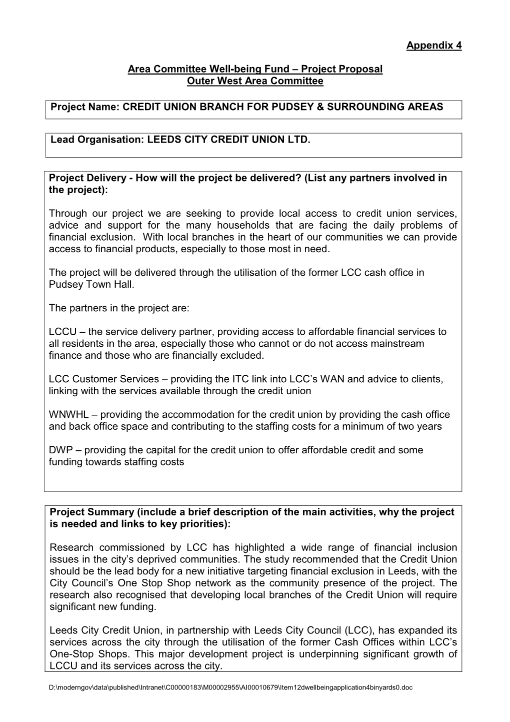 Credit Union Branch for Pudsey & Surrounding Areas