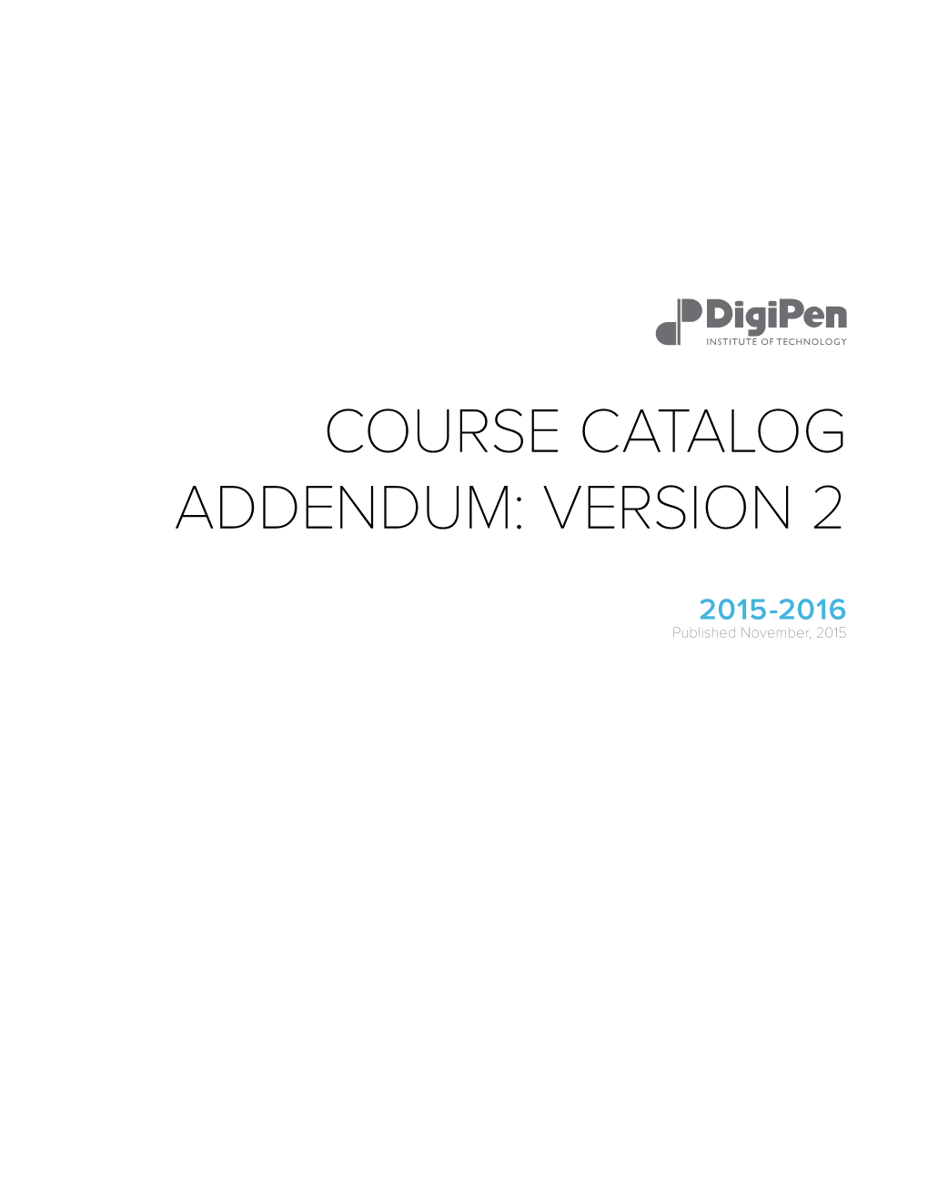 2015-2016 Course Catalog Addendum