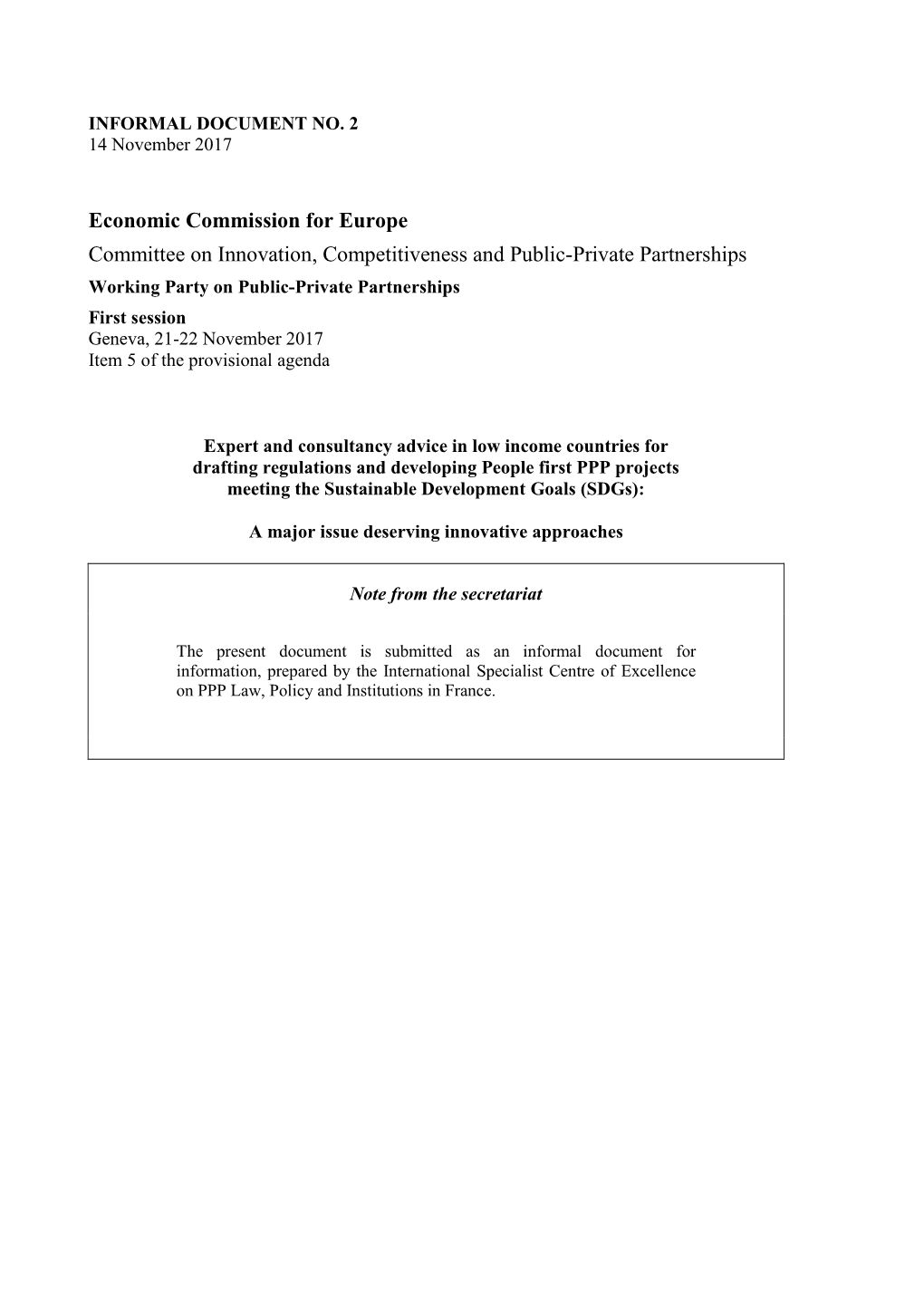 Economic Commission for Europe Committee on Innovation